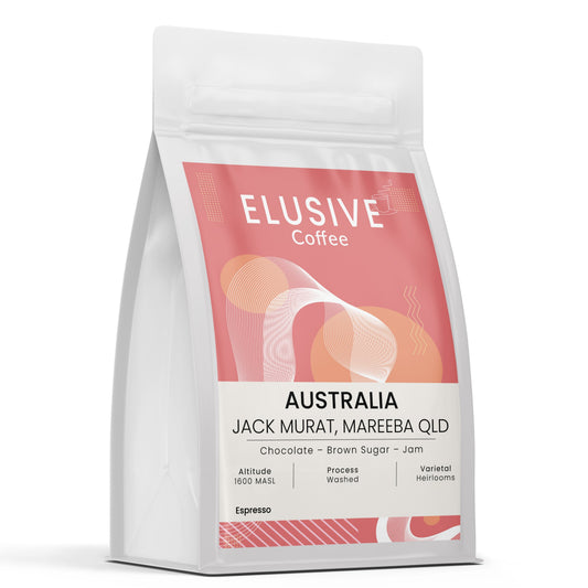 Australia Jack Murat Mareeba washed coffee beans — Elusive Coffee bag